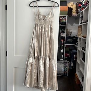 A.L.C. Light gold shimmer midi dress - size 4